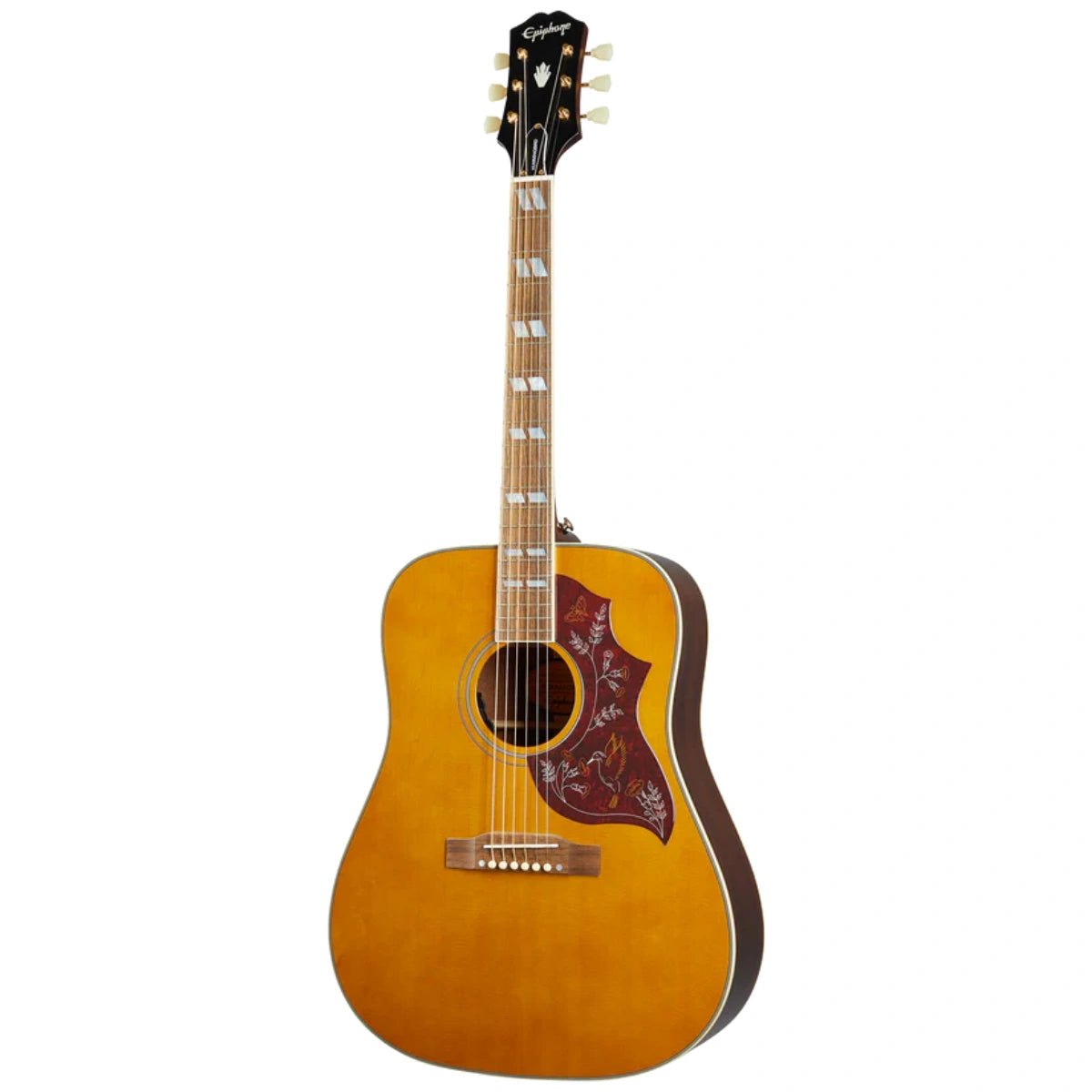 Đàn Guitar Acoustic Epiphone Hummingbird All Solid Wood Fishman Sonitone Aged Antique Natural Gloss