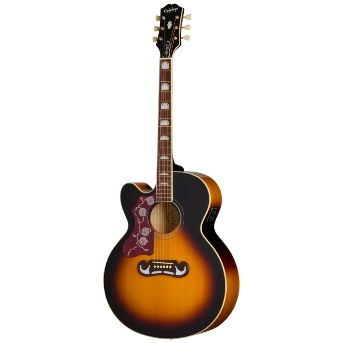 Đàn Guitar Acoustic Epiphone J 200 Studio EC Vintage Sunburst Left Handed