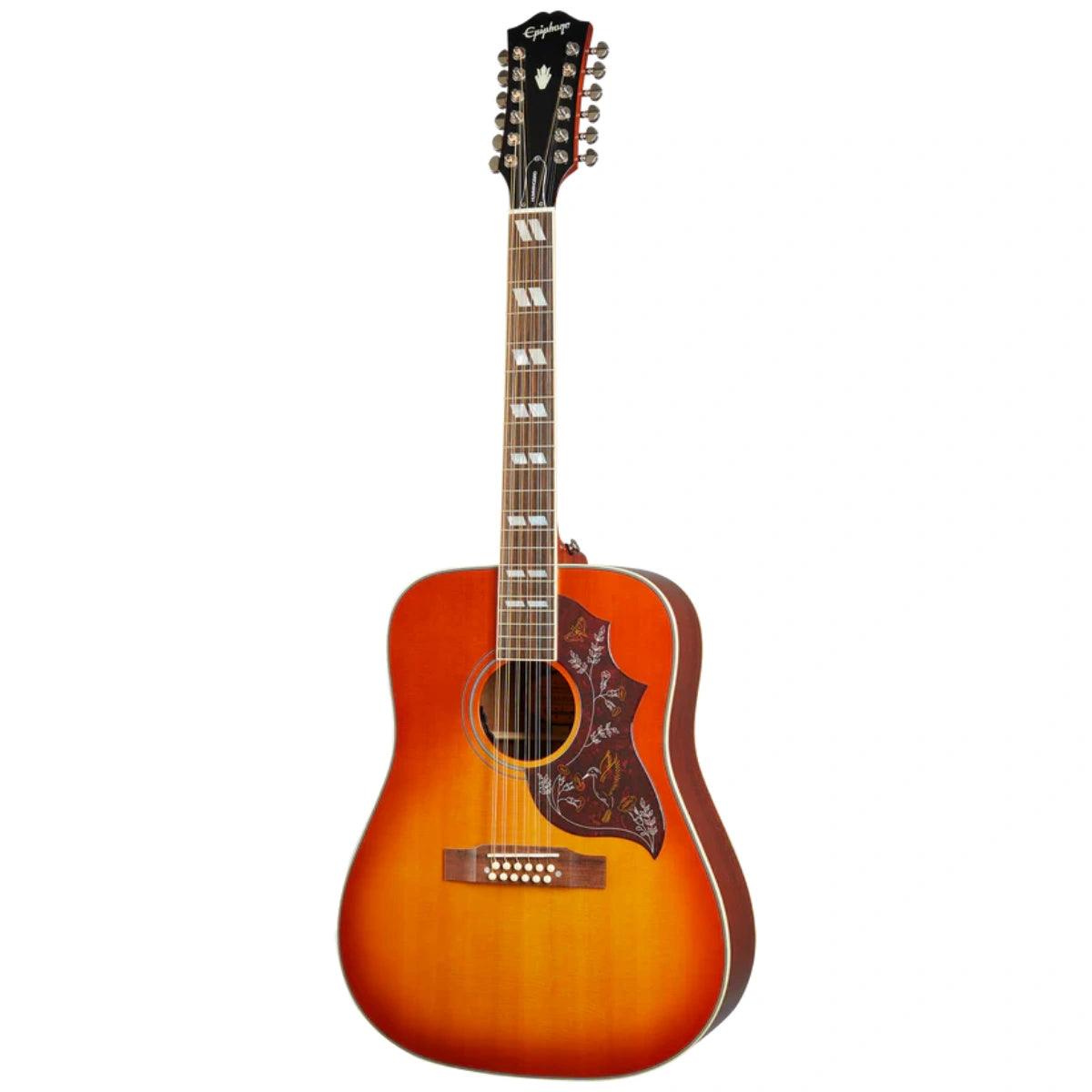Đàn Guitar Acoustic Epiphone Hummingbird 12 String All Solid Wood Fishman Presys VT Aged Cherry Sunburst Gloss