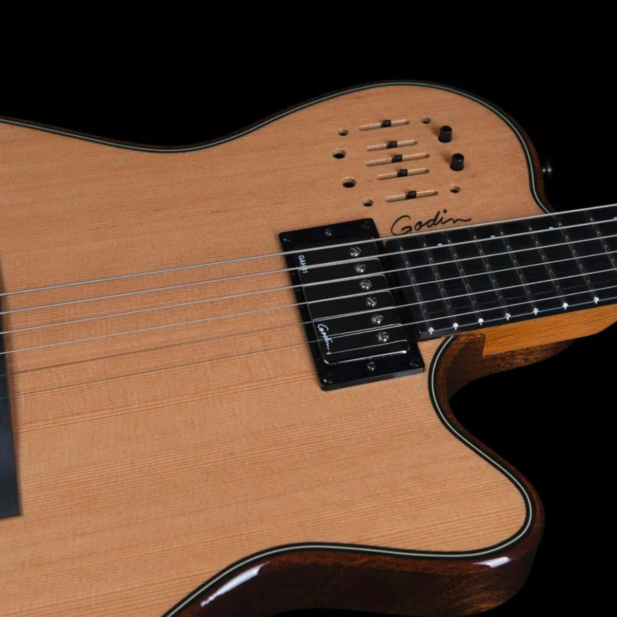 Đàn Guitar Điện Godin A6 Ultra Dlx Nat, Natural