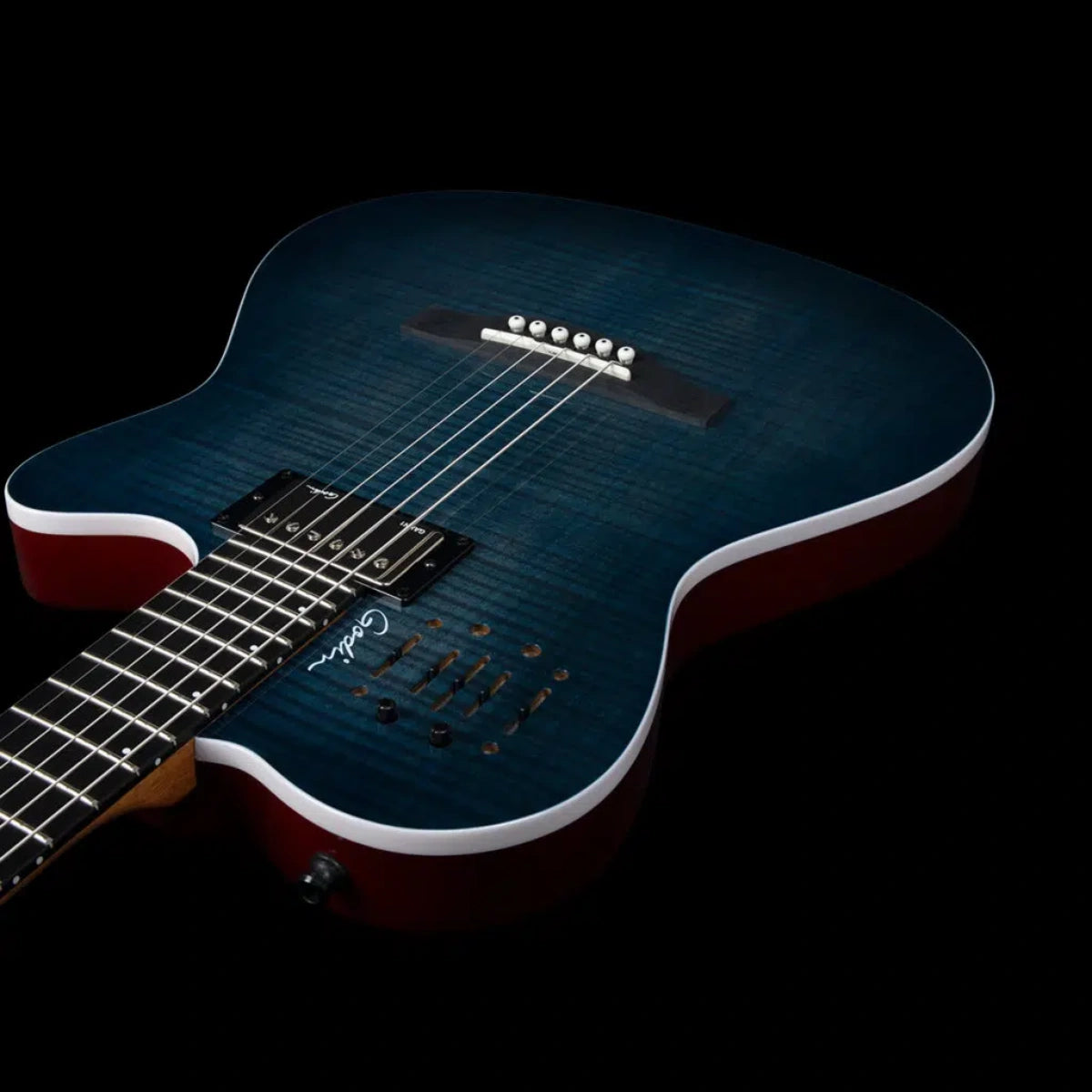 Đàn Guitar Điện Godin A6 ULTRA Denim, Blue Flame