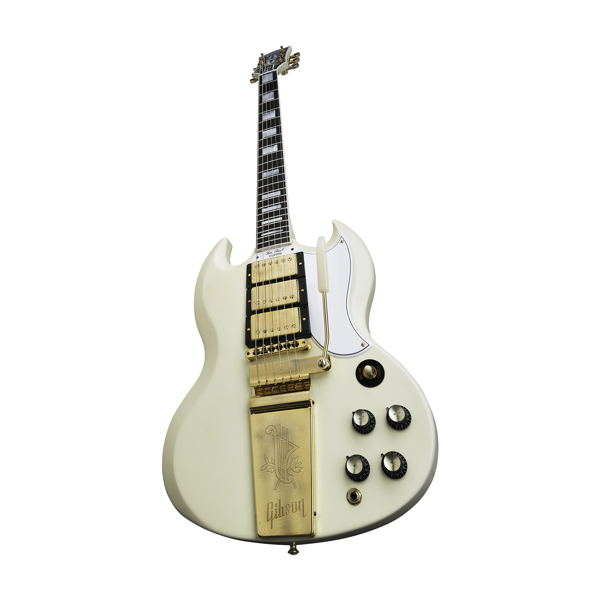 Đàn Guitar Điện Gibson 1963 Les Paul SG Custom Reissue with Maestro Vibrola, Classic White