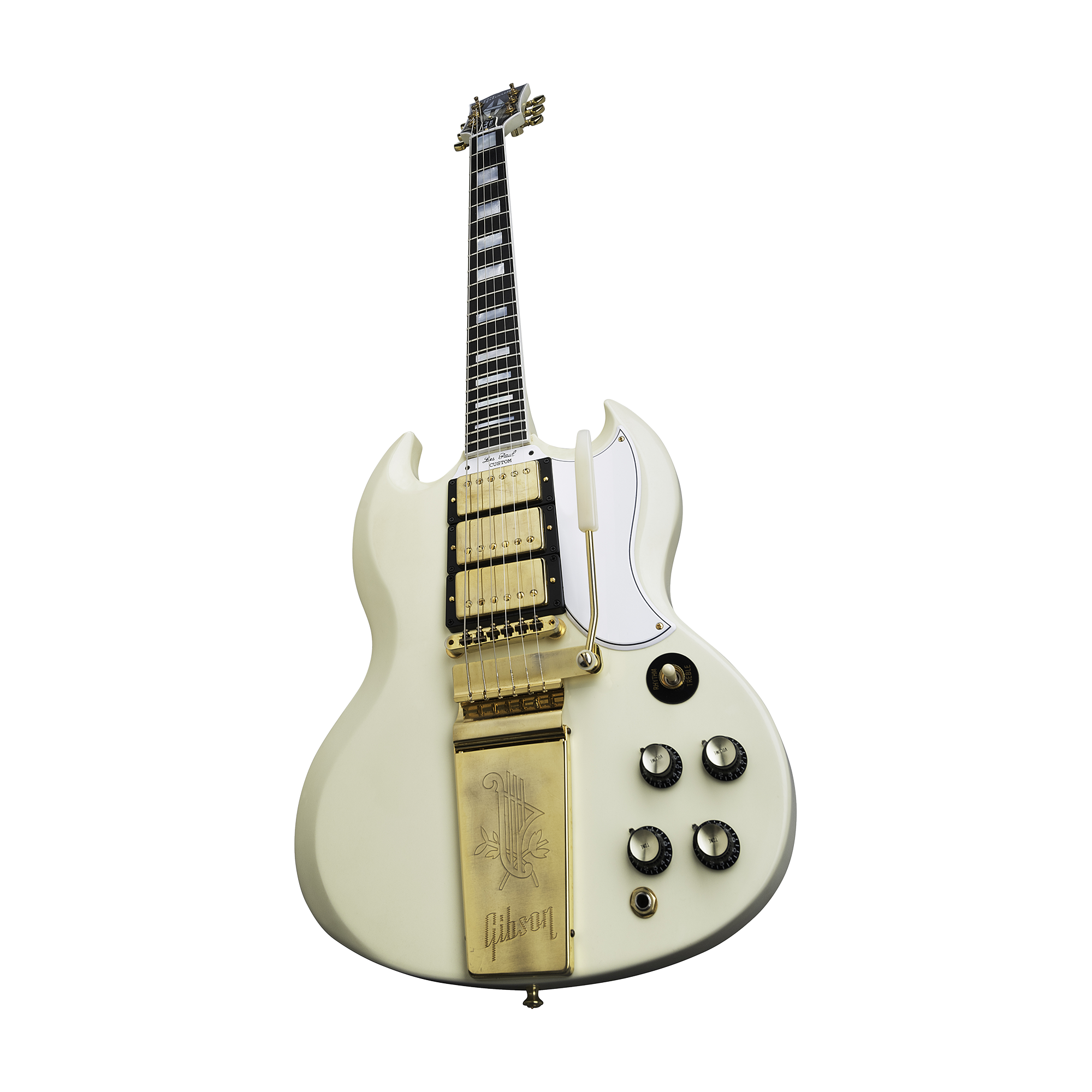 Đàn Guitar Điện Gibson 1963 Les Paul SG Custom Reissue with Maestro Vibrola, Classic White