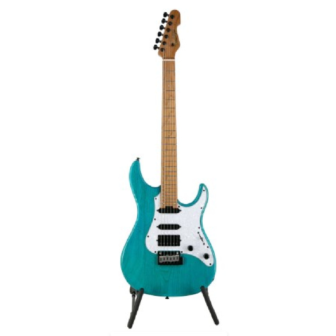 Đàn Guitar Điện ESP GrassRoots G-SNAPPER-24M-FM-LAQ, Pau Ferro FB, Light Aqua 