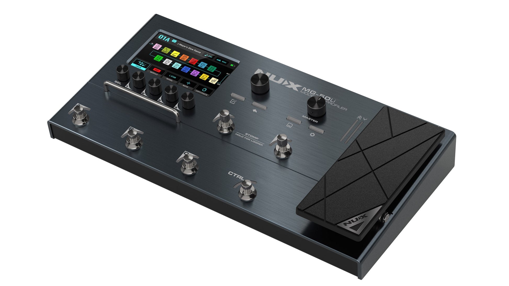 Pedal Guitar Multi Effects Nux MG50Li, Gray
