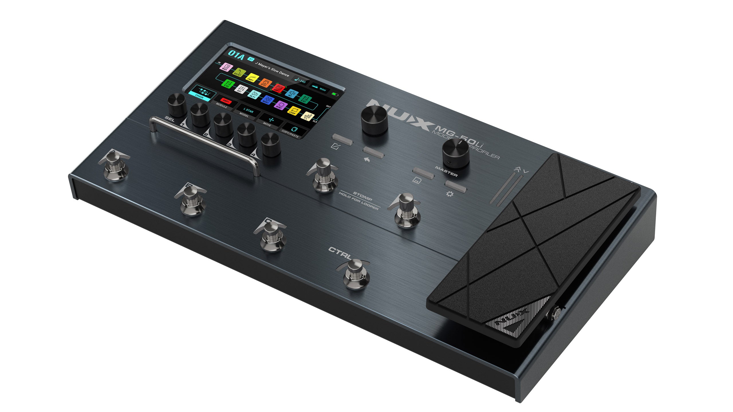 Pedal Guitar Multi Effects Nux MG50Li, Gray