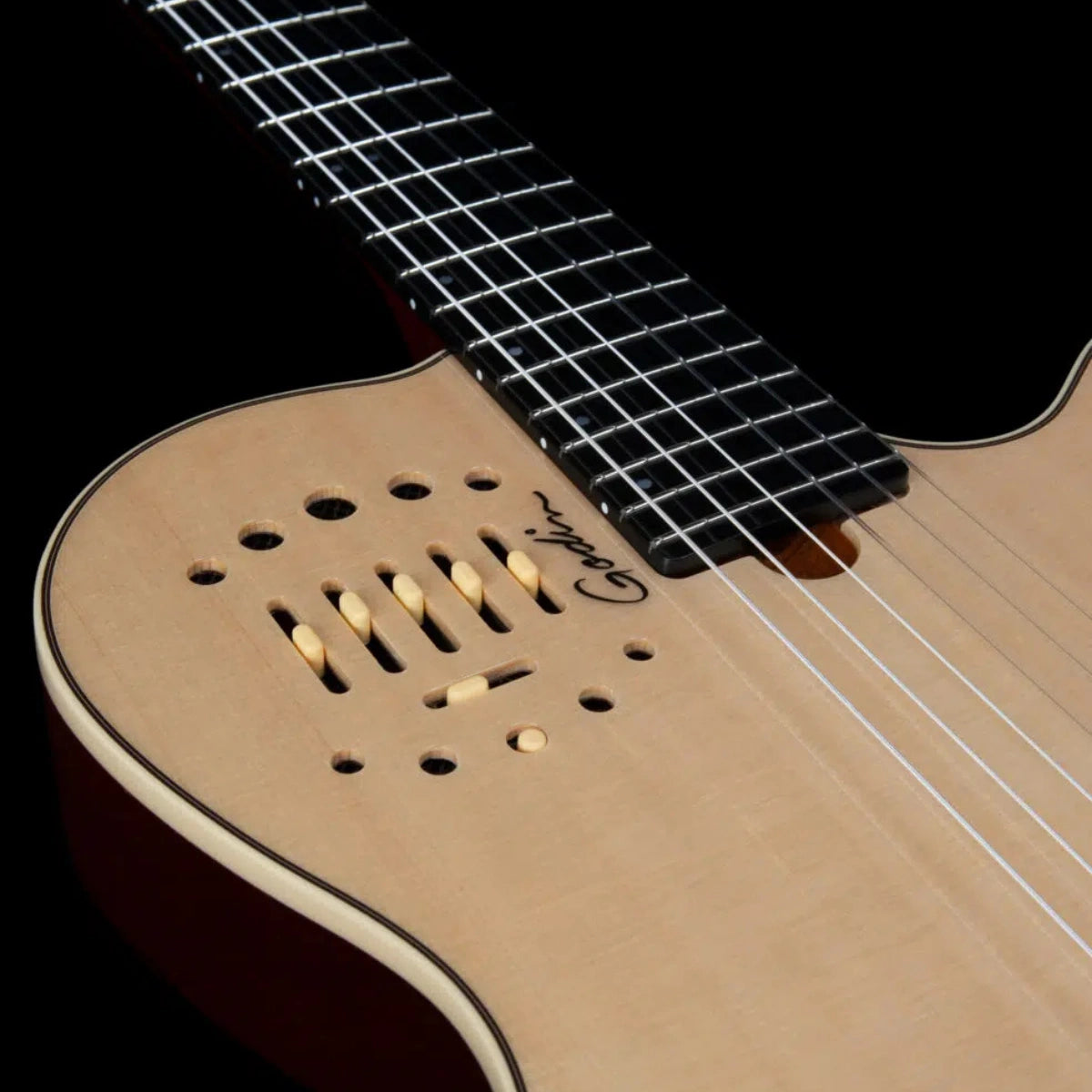 Đàn Guitar Điện Godin Multiac Nylon Deluxe, Natural