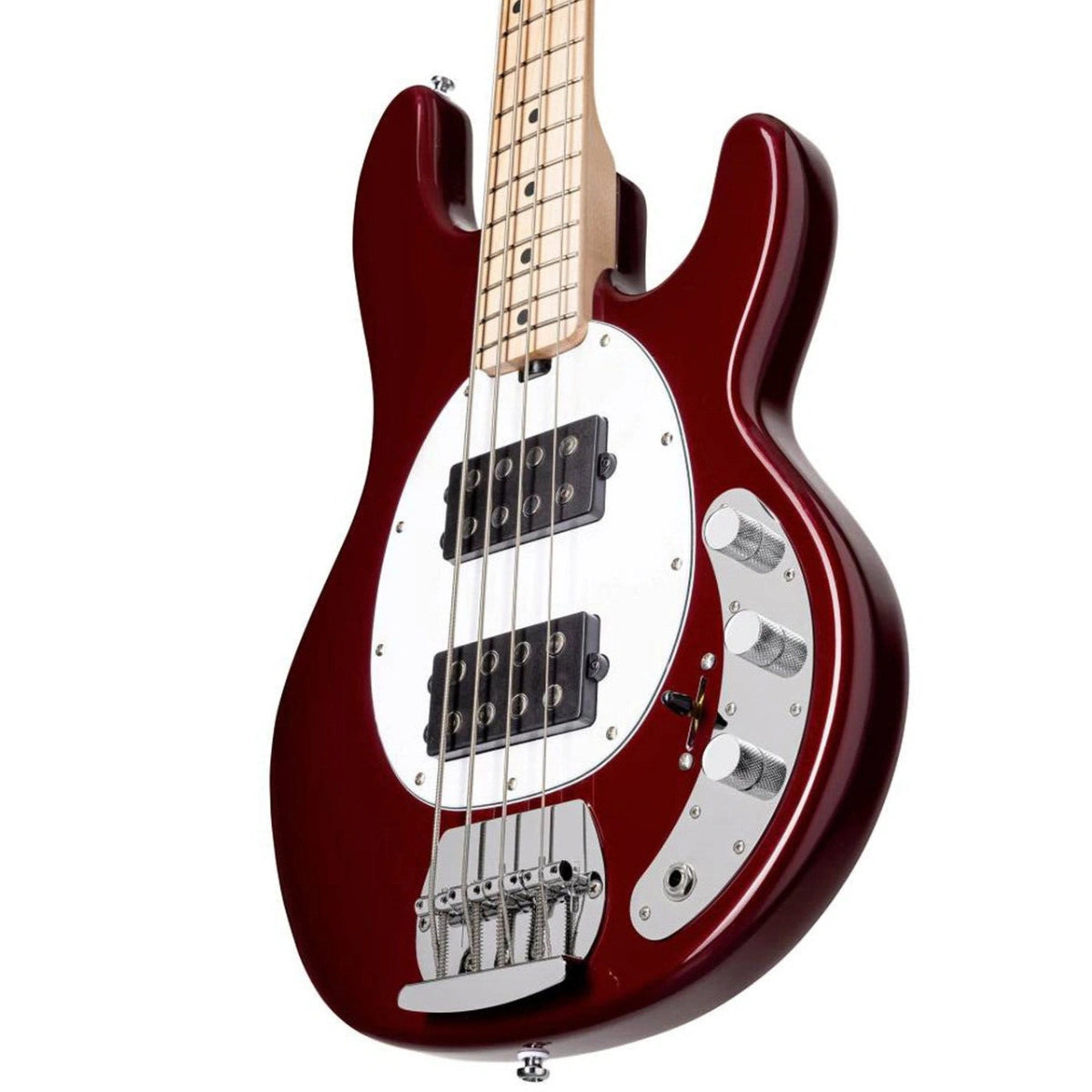 Đàn Guitar Bass Sterling by Music Man SUB Series StingRay HH, Candy Apple Red