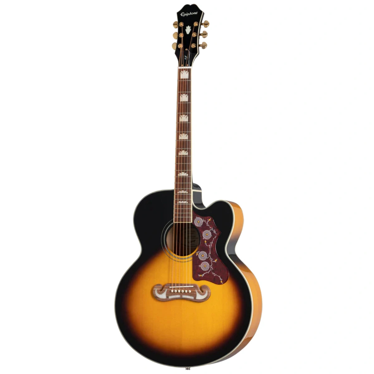 Đàn Guitar Acoustic Epiphone J 200 EC Studio Solid Top Fishman Sonitone Vintage Sunburst 