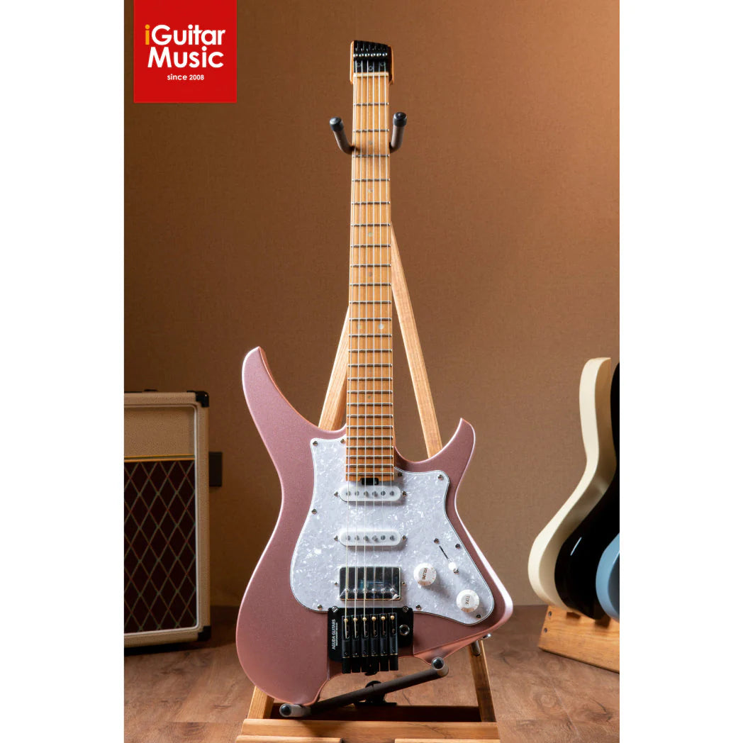 Đàn Guitar Điện Aguda Music Boy Pro HSS Maple Fingerboard Burgundy Mist Metallic