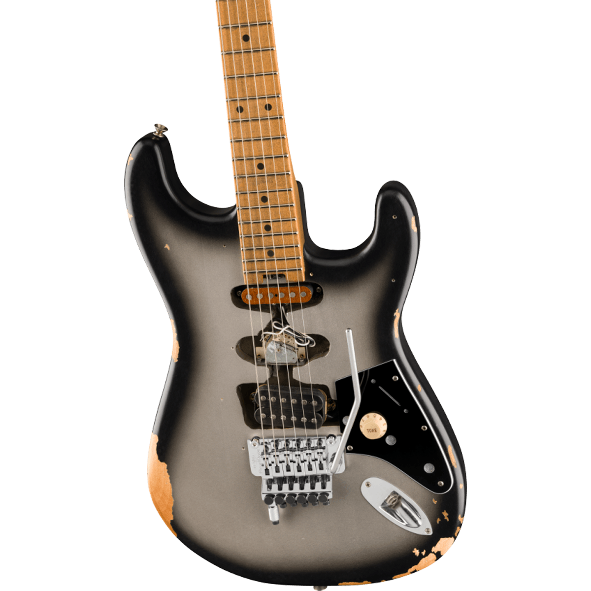 Đàn Guitar Điện EVH Frankenstein Relic Series, Silverburst