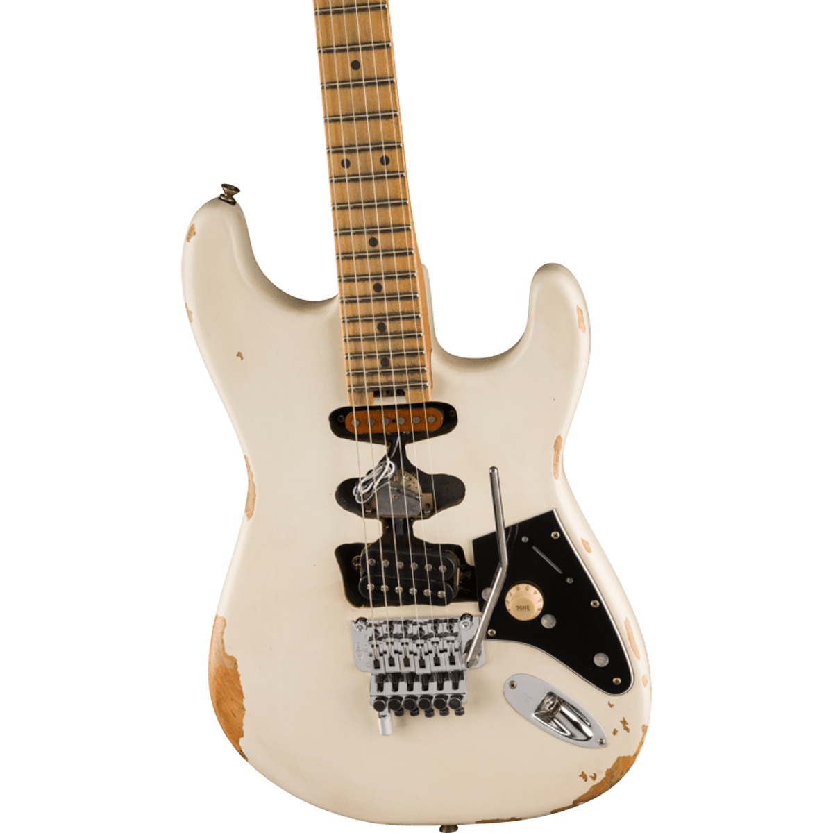 Đàn Guitar Điện EVH Frankenstein Relic Series, White