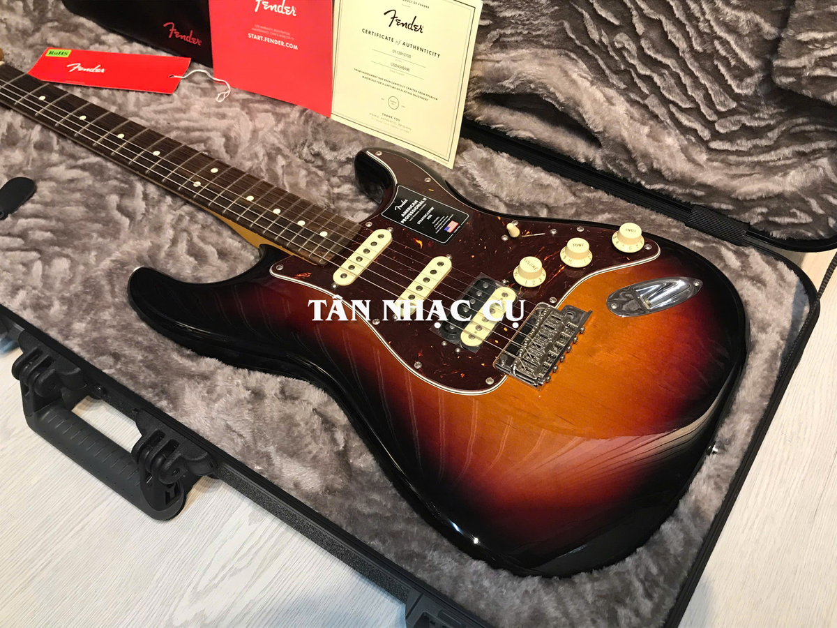 Đàn Guitar Điện Fender American Professional II Stratocaster HSS Electric Guitar, Rosewood Fingerboard, 3 Color Sunburst #0113910700