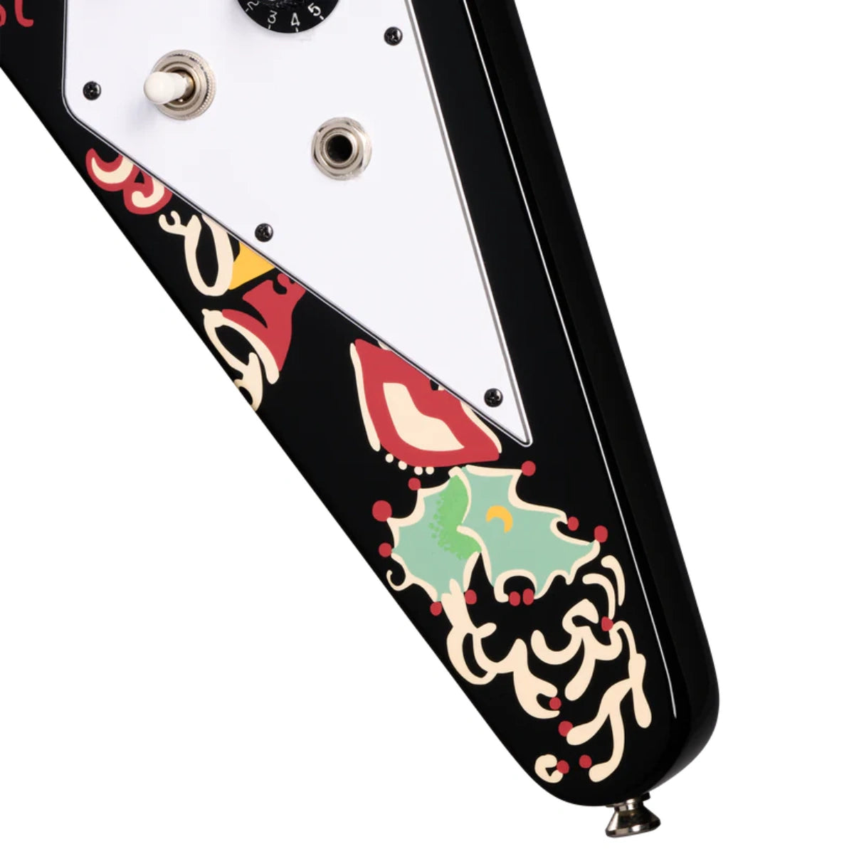 Đàn Guitar Điện Epiphone Jimi Hendrix Love Drops Flying V, Ebony