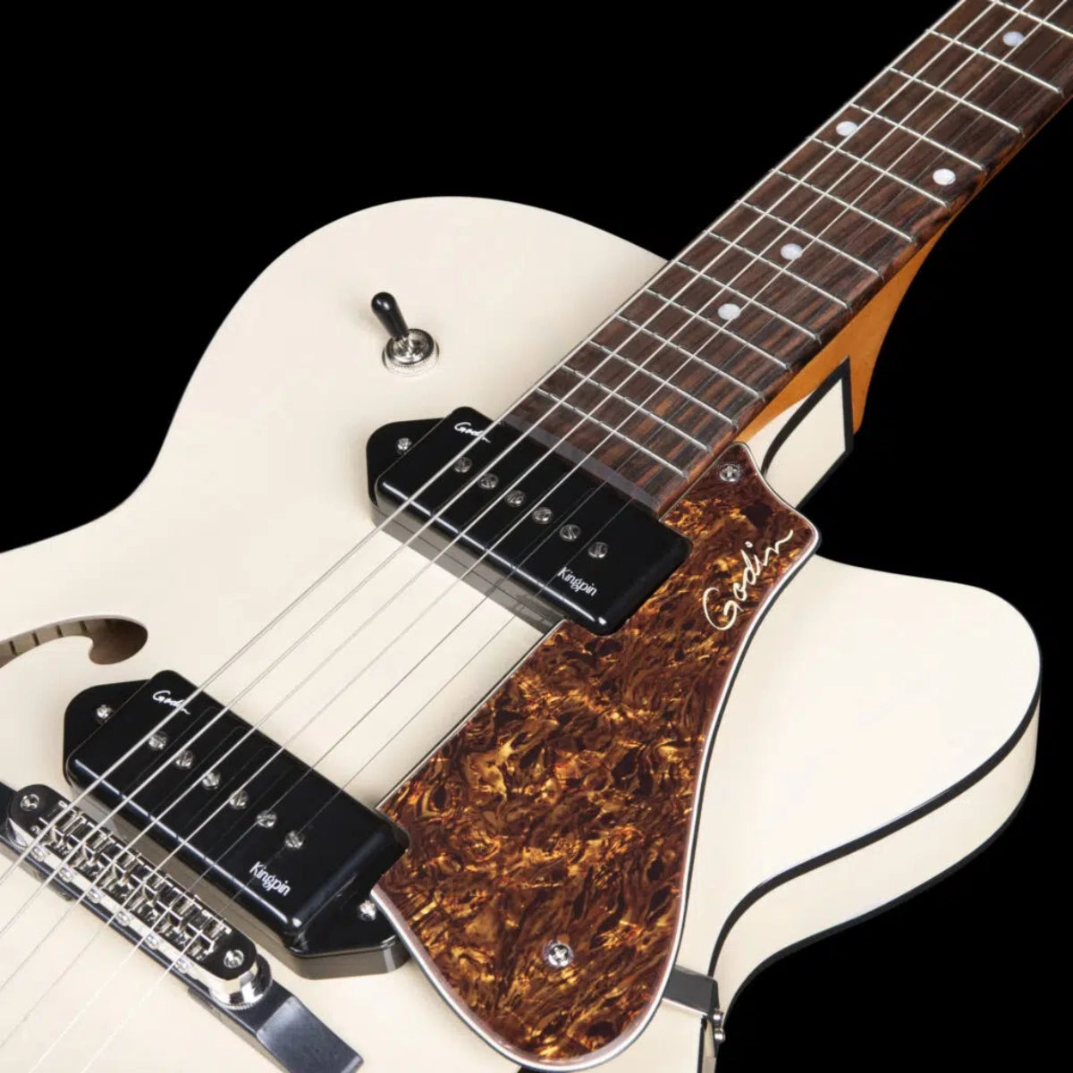 Đàn Guitar Điện Godin 5th Ave TL Kingpin P90 Trans Cream HG