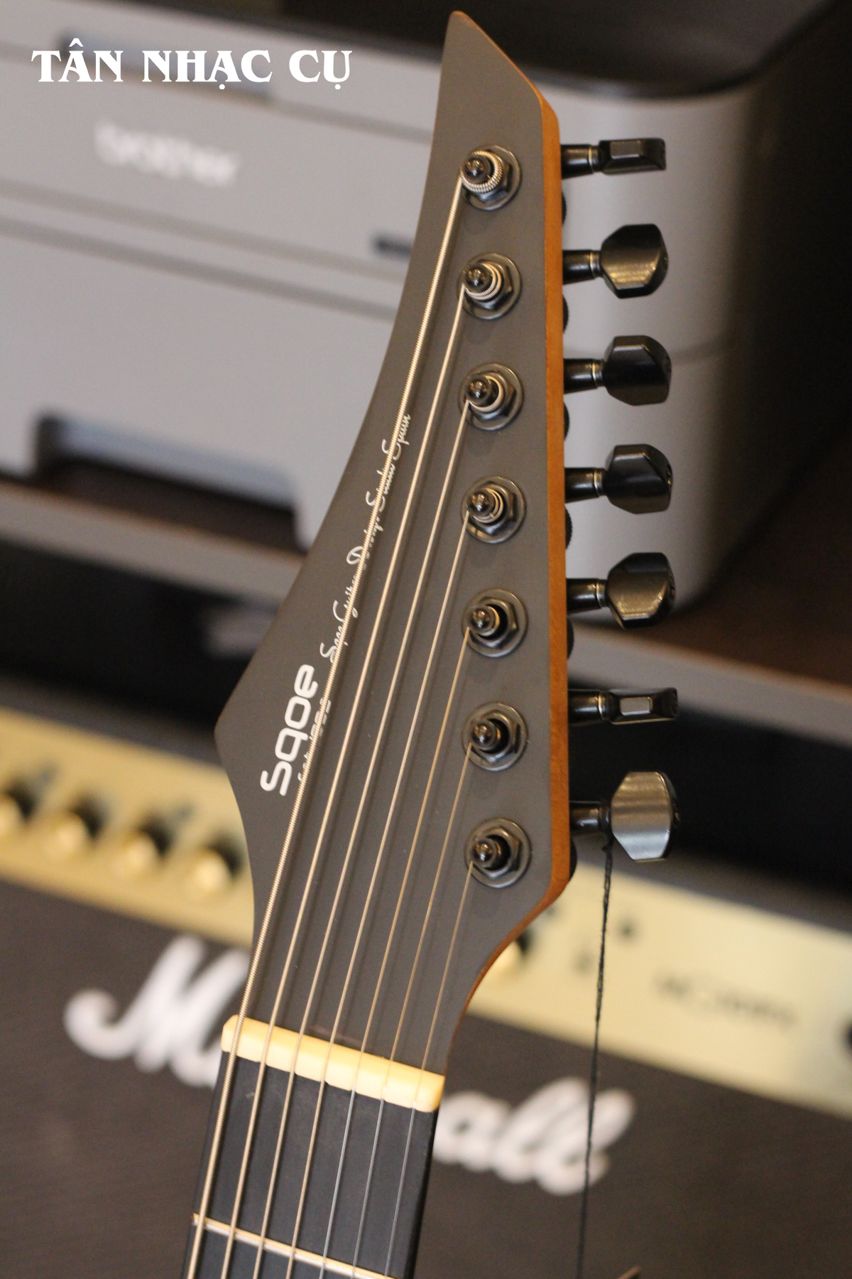 Đàn Guitar Điện Sqoe SEIB 7S 7 Strings Series HH, Carbonized Roasted Maple