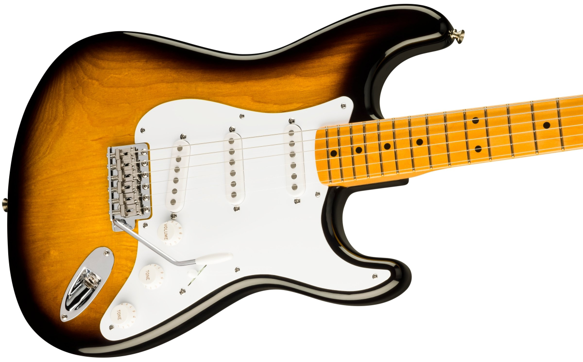 Đàn Guitar Điện Fender 70th-anniversary American Vintage II 1954 Stratocaster, Maple Fingerboard, 2-Color Sunburst w/Case, #0177002803