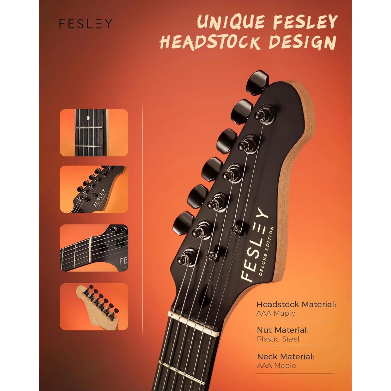 Đàn Guitar Điện Fesley FST400M HSS, Mixed Fingerboard