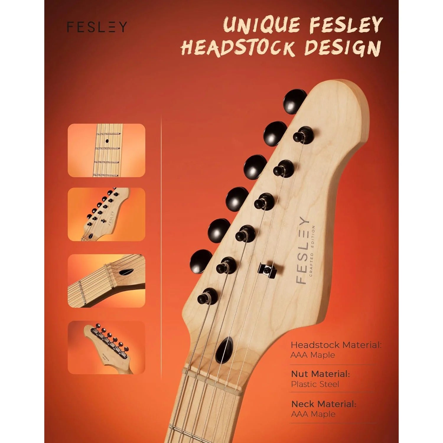 Đàn Guitar Điện Fesley FST350M HSS, Maple Fingerboard