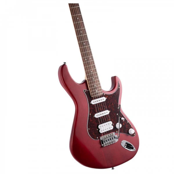 Đàn Guitar Điện Cort G110 HSS Electric Guitar, Open Pore Black Cherry