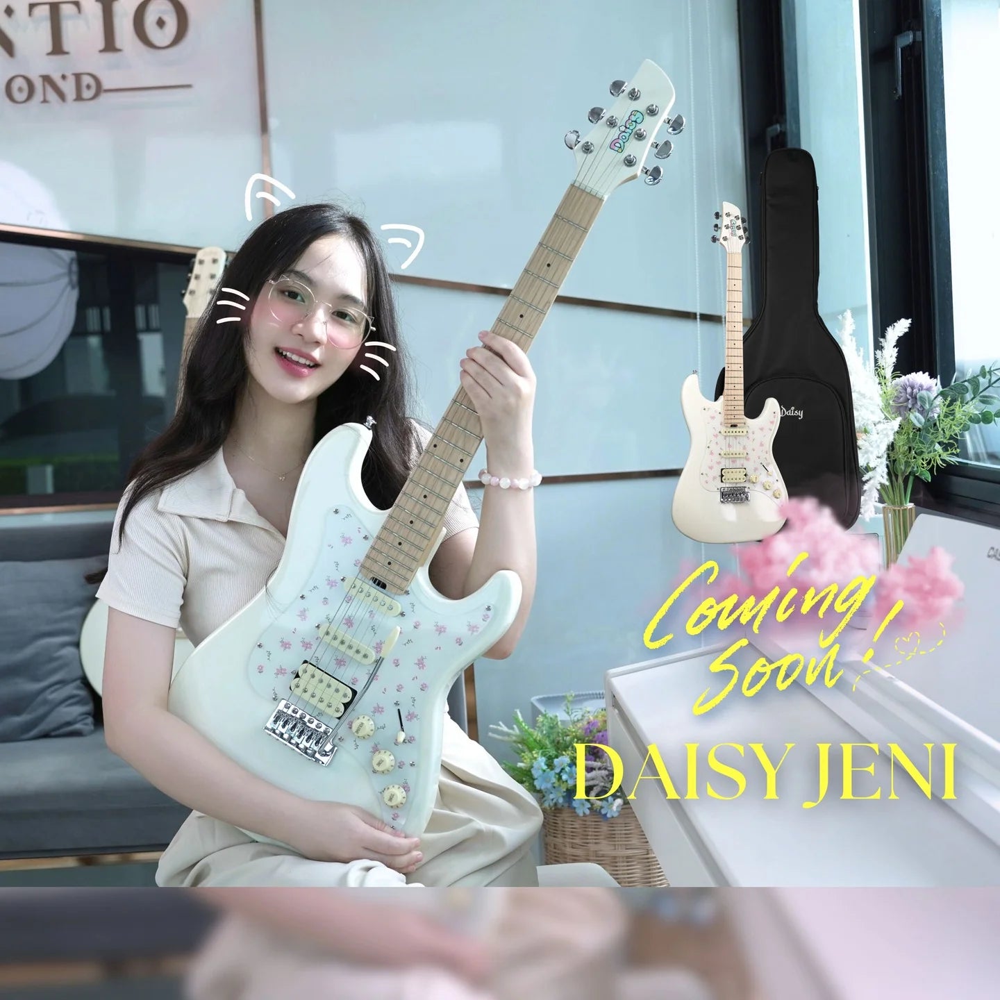 Đàn Guitar Điện Daisy Jeni E200 HSS Electric Guitar, Maple Fingerboard