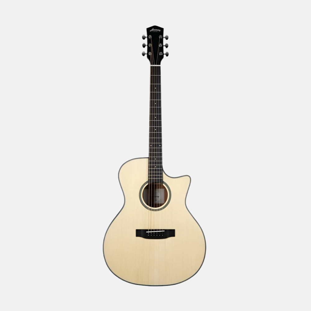 Đàn Guitar Acoustic-Electric Harmony Foundation Series e-Terra Petite OM w/Bag, Natural Satin