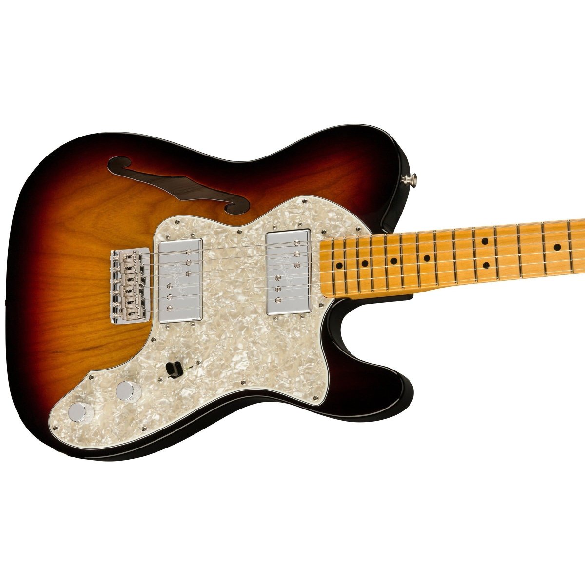 Đàn Guitar Điện Fender American Vintage II 1972 Telecaster Thinline HH Electric Guitar, Maple Fingerboard - 3 Color Sunburst
