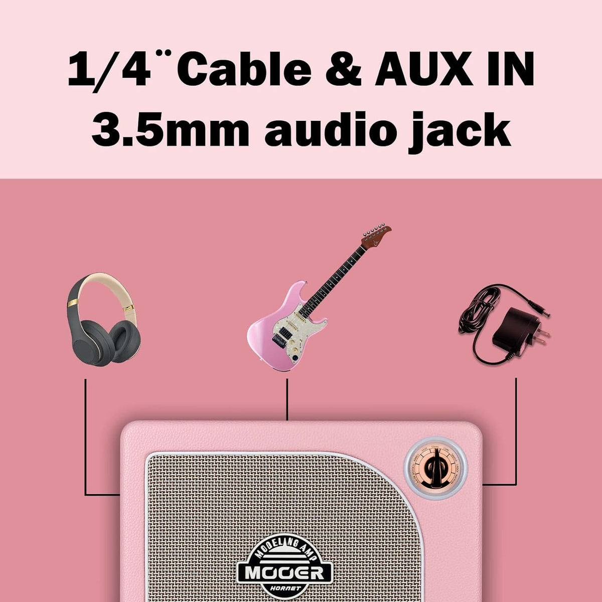 Amplifier Mooer Hornet 15, Combo 15W, Pink
