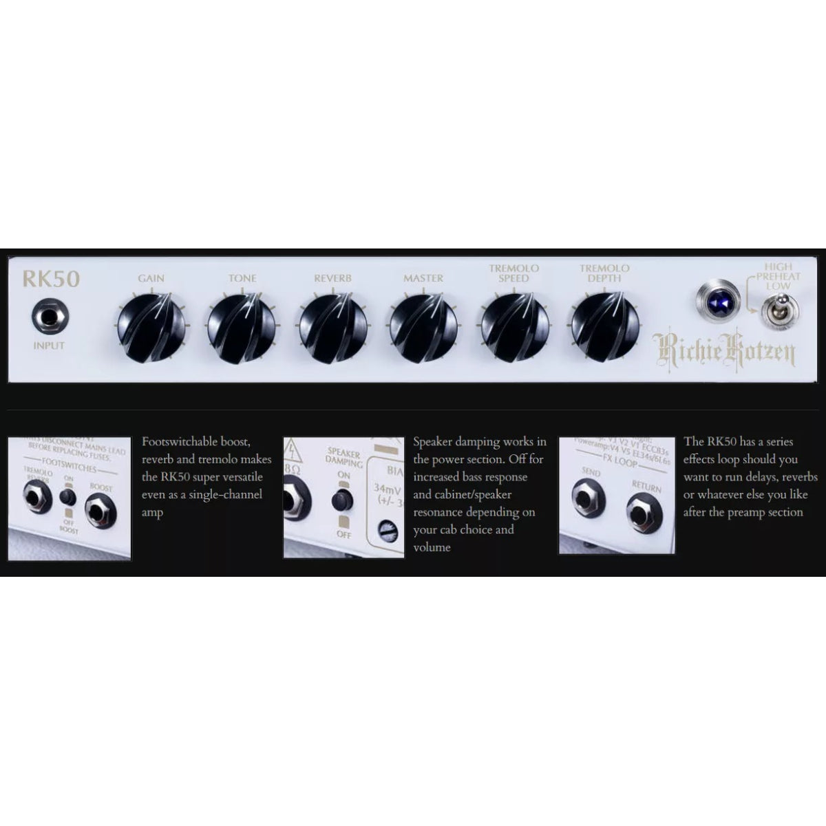 Amplifier Victory RK50 Richie Kotzen, Head 50W