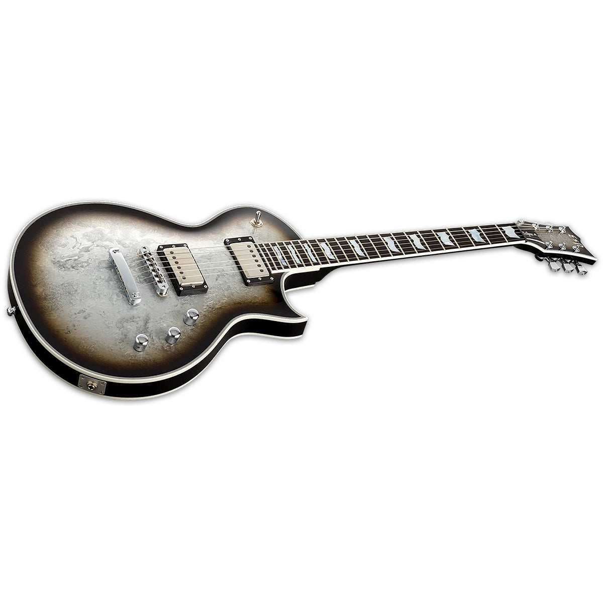Đàn Guitar Điện ESP Eclipse Custom, Silver Liquid Metal Burst