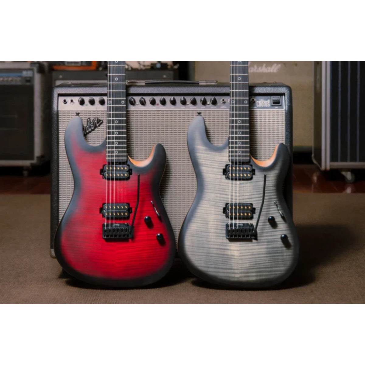 Đàn Guitar Điện Sterling by Music Man Rabea Massaad Artist Series Sabre, Blood Flame Burst