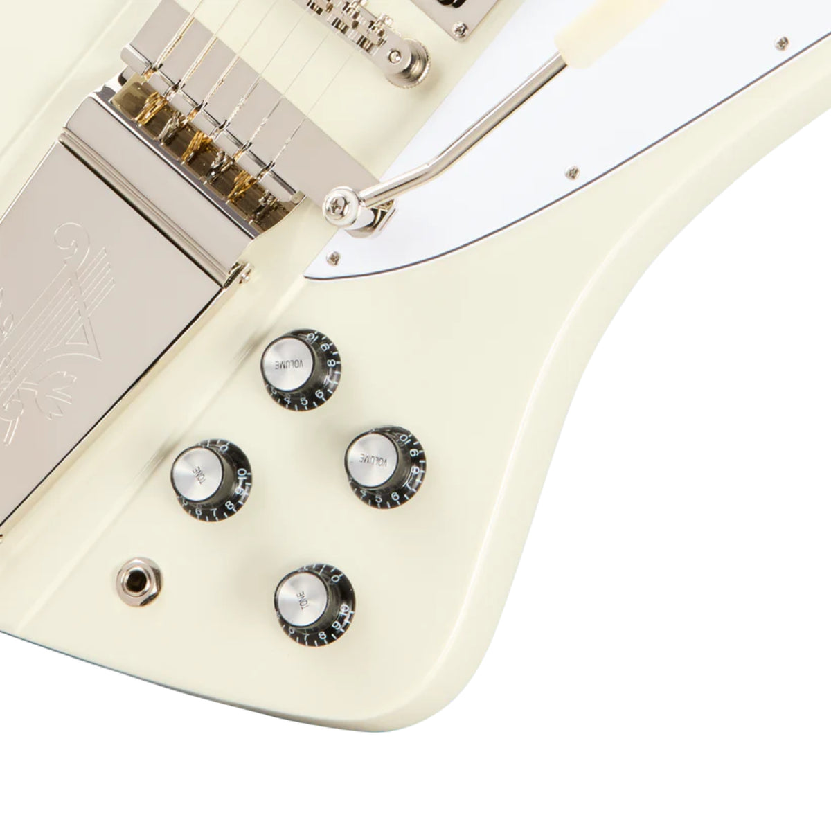 Đàn Guitar Điện Epiphone 1963 Firebird V Reissue With Maestro Vibrola Polaris White