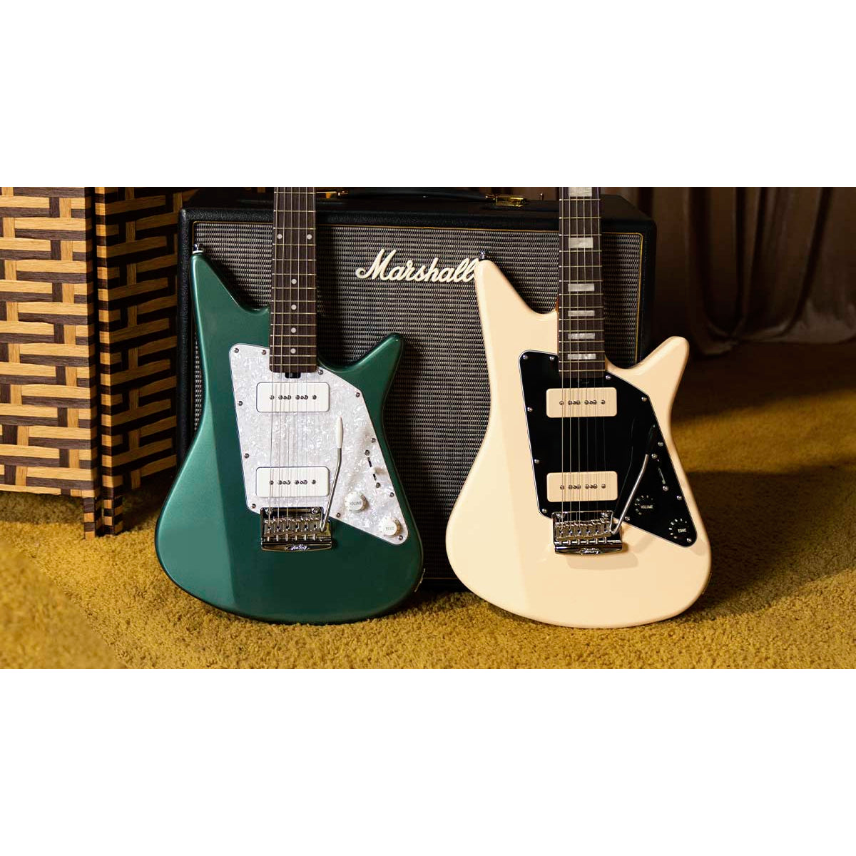 Đàn Guitar Điện Sterling by Music Man AL40P, Vintage Cream