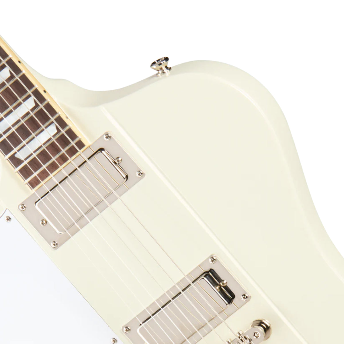 Đàn Guitar Điện Epiphone 1963 Firebird V Reissue with Maestro Vibrola Polaris White Left Handed