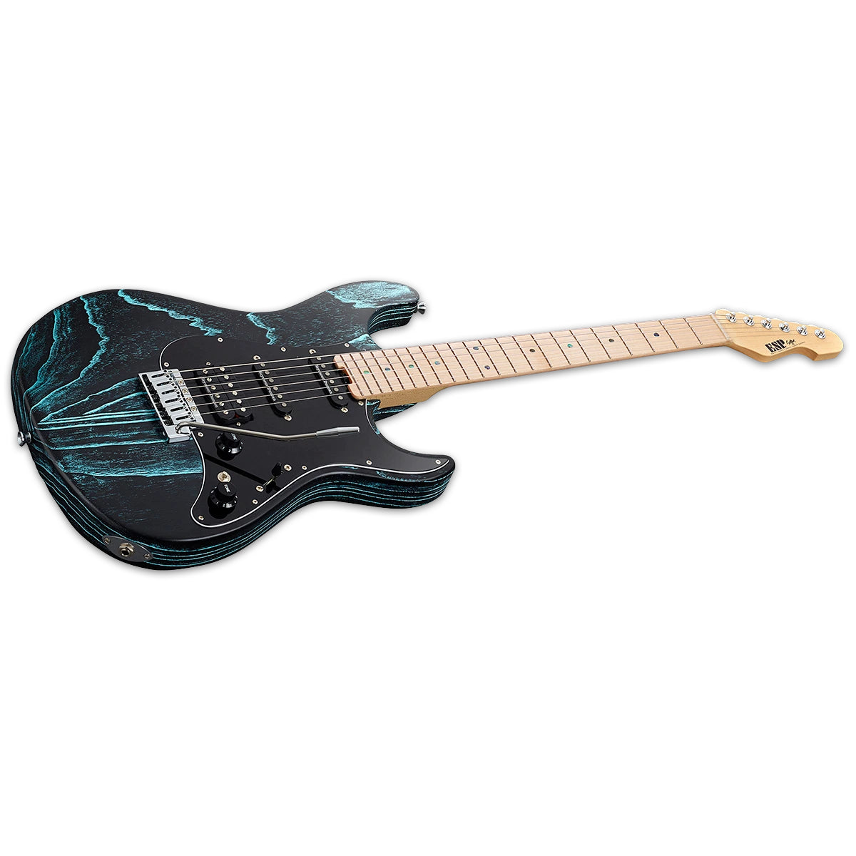 Đàn Guitar Điện ESP SNAPPER CTM, Drift Wood Black w/ Blue Filler