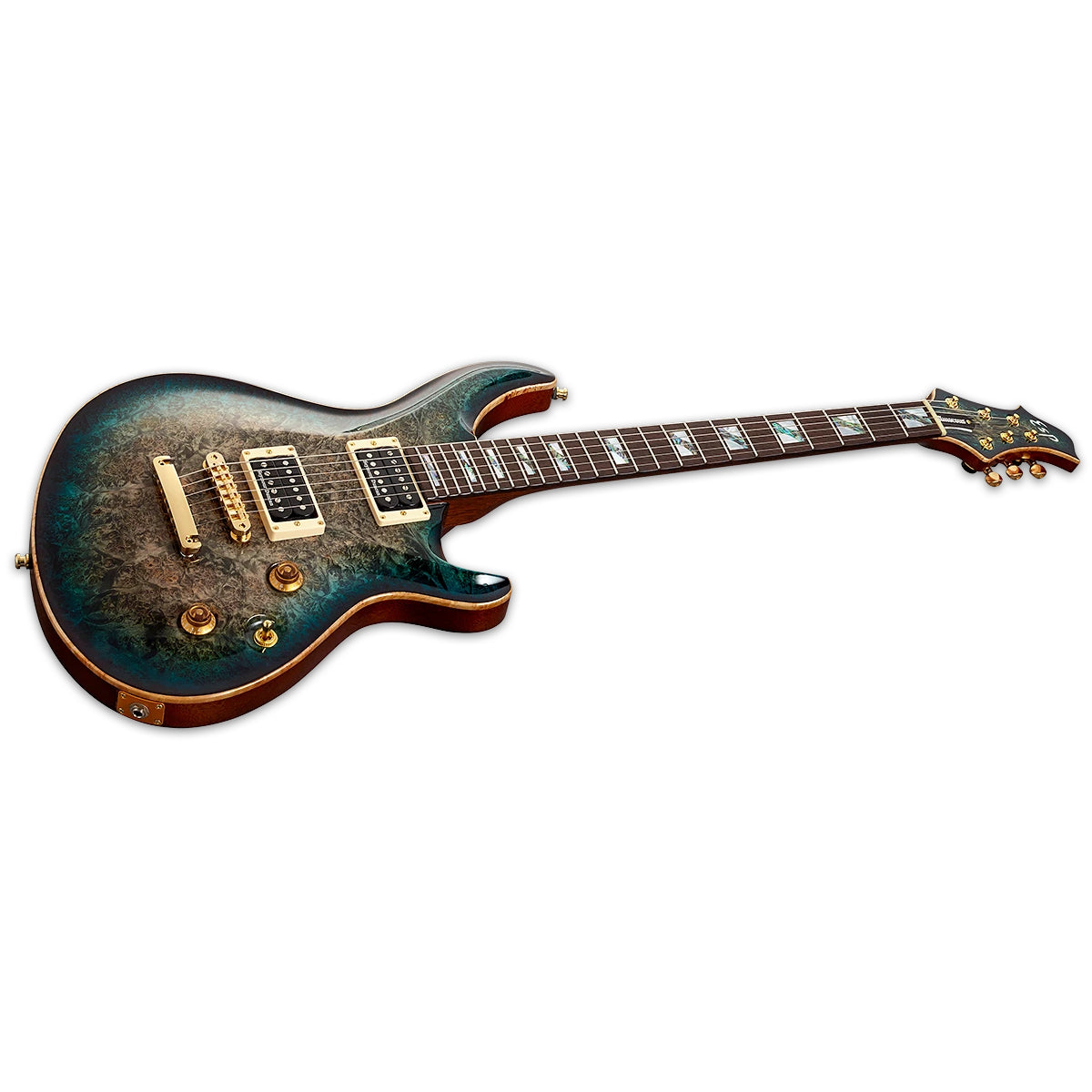 Đàn Guitar Điện ESP Mystique CTM, See Thru Black Blue Burst