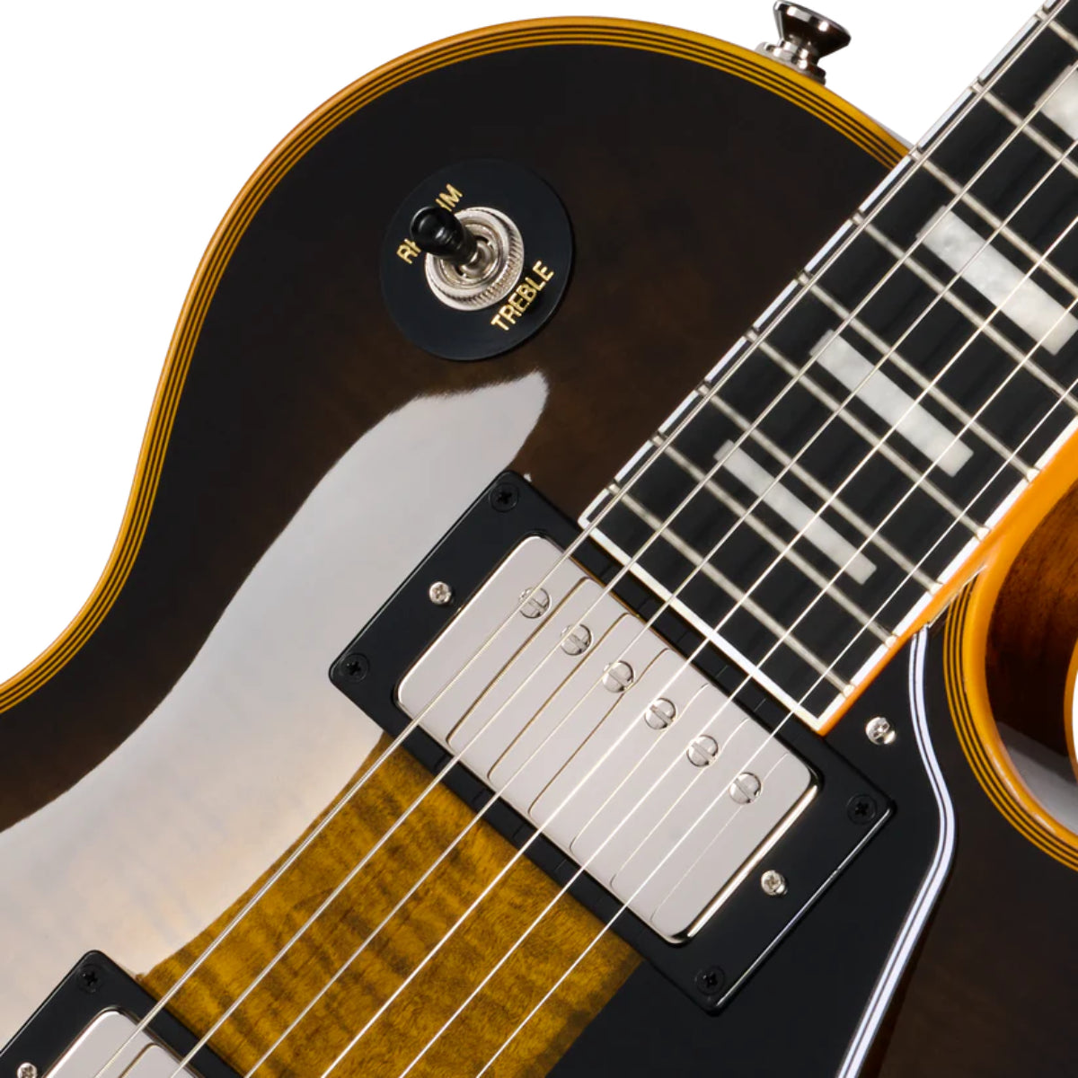 Đàn Guitar Điện Epiphone Les Paul Custom Widow Yellow Burst