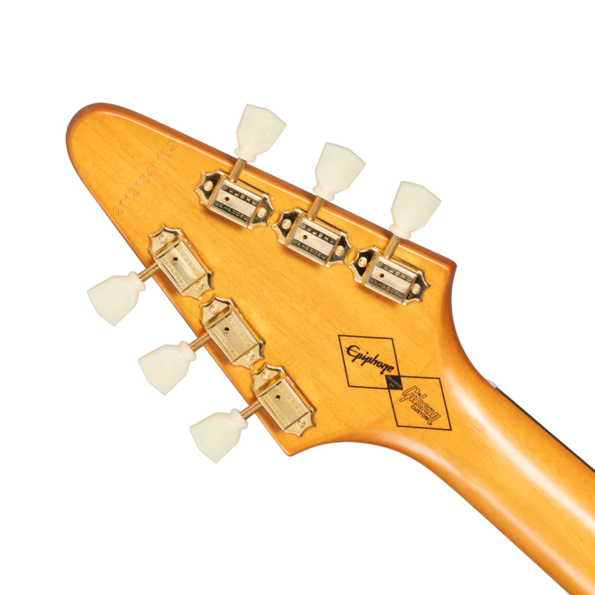 Đàn Guitar Điện Epiphone 1958 Korina Flying V Black Pickguard Aged Natural