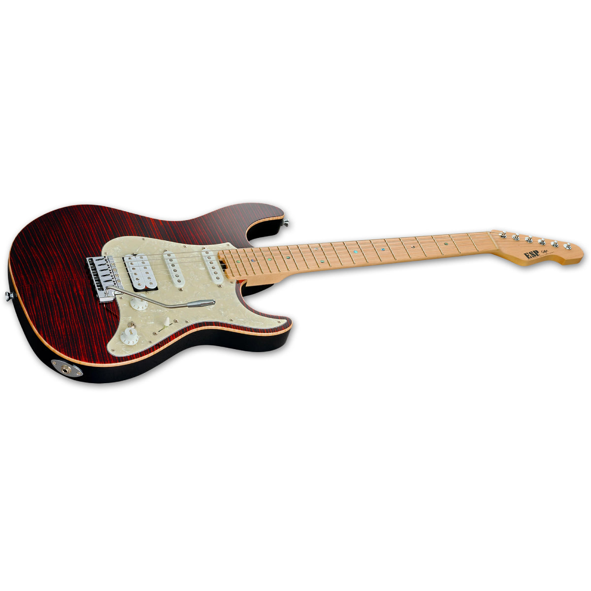 Đàn Guitar Điện ESP Snapper CTM, See Thru Black Cherry