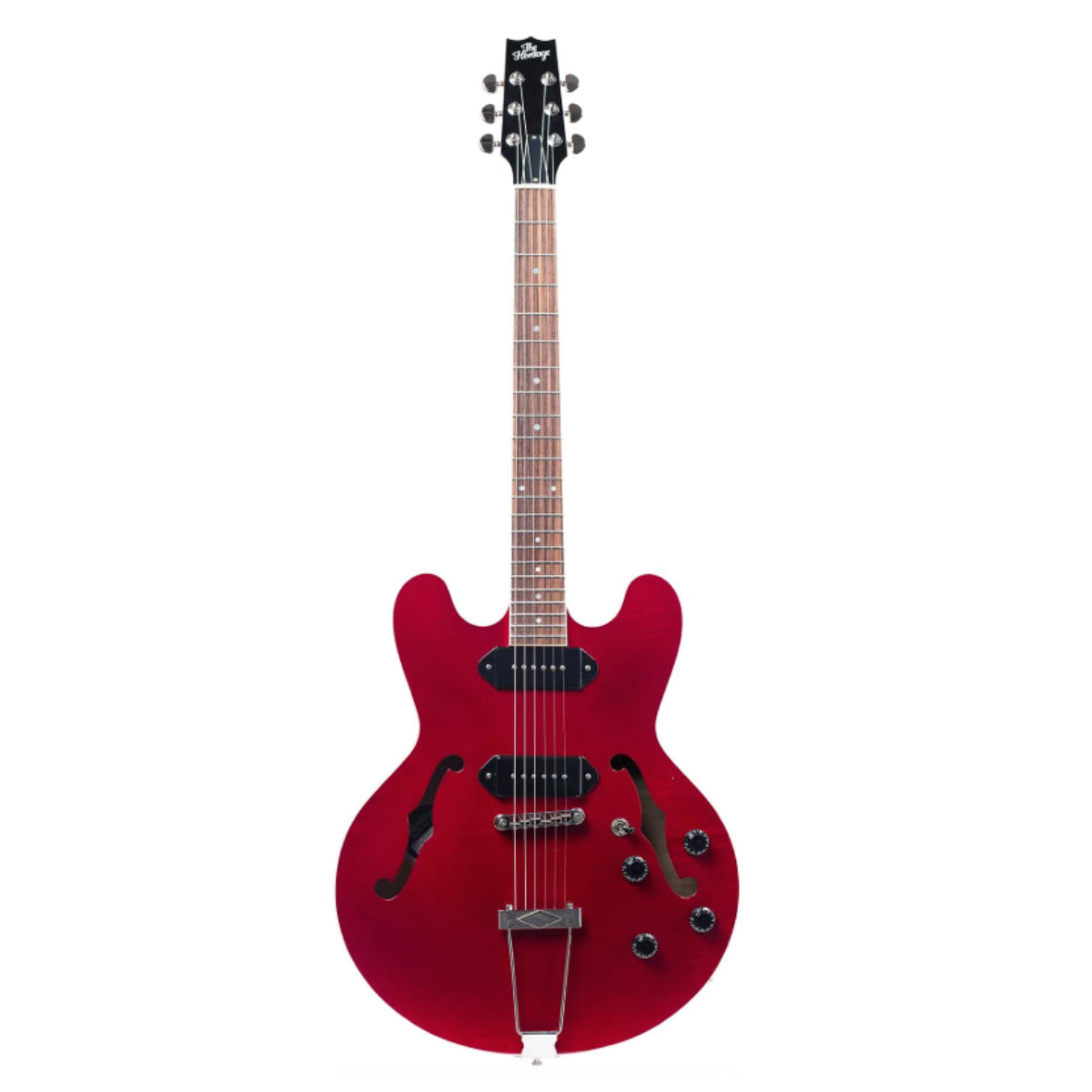 Heritage Standard H-530 Hollow Electric Guitar with Case, Trans Cherry

