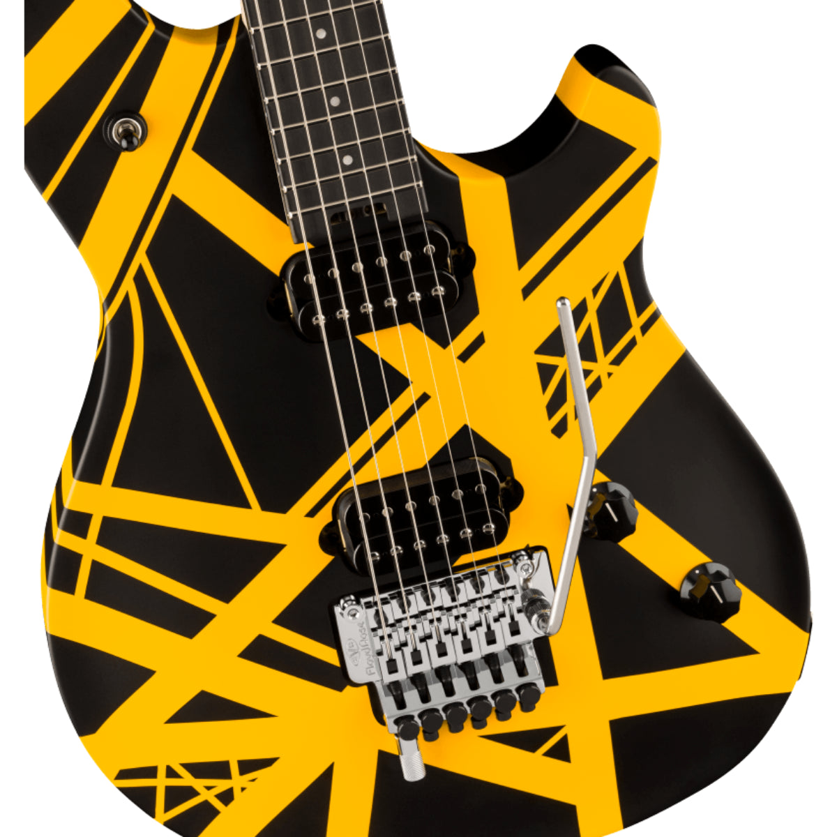 Đàn Guitar Điện EVH Wolfgang Special Striped, Black and Yellow