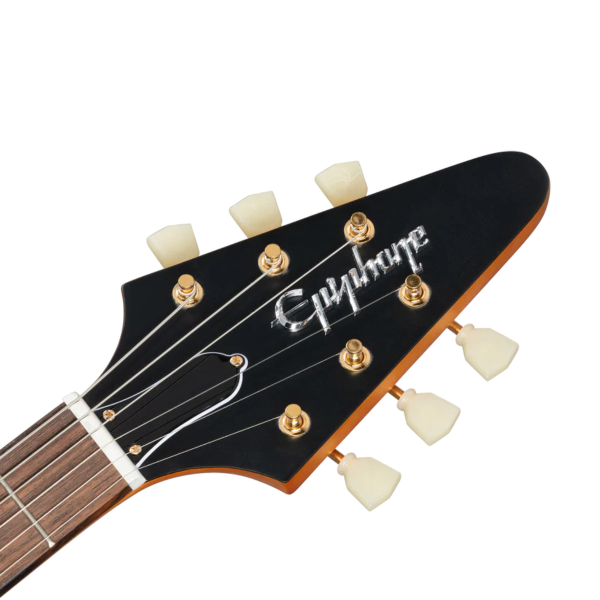 Đàn Guitar Điện Epiphone 1958 Korina Flying V Black Pickguard Aged Natural