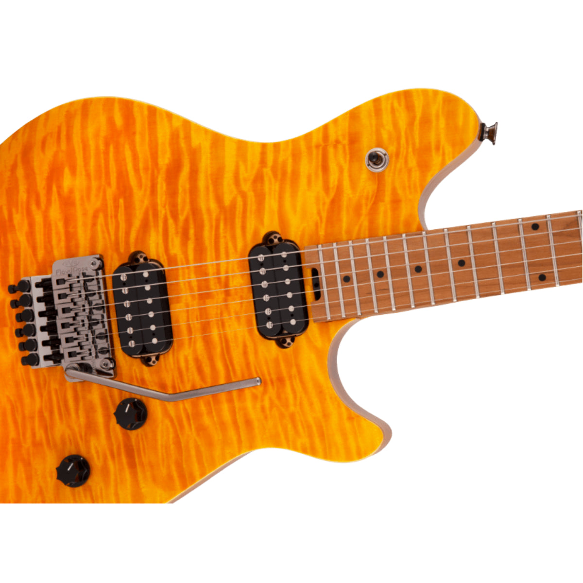 Đàn Guitar Điện EVH Wolfgang WG Standard QM, Baked Maple Fingerboard, Transparent Amber