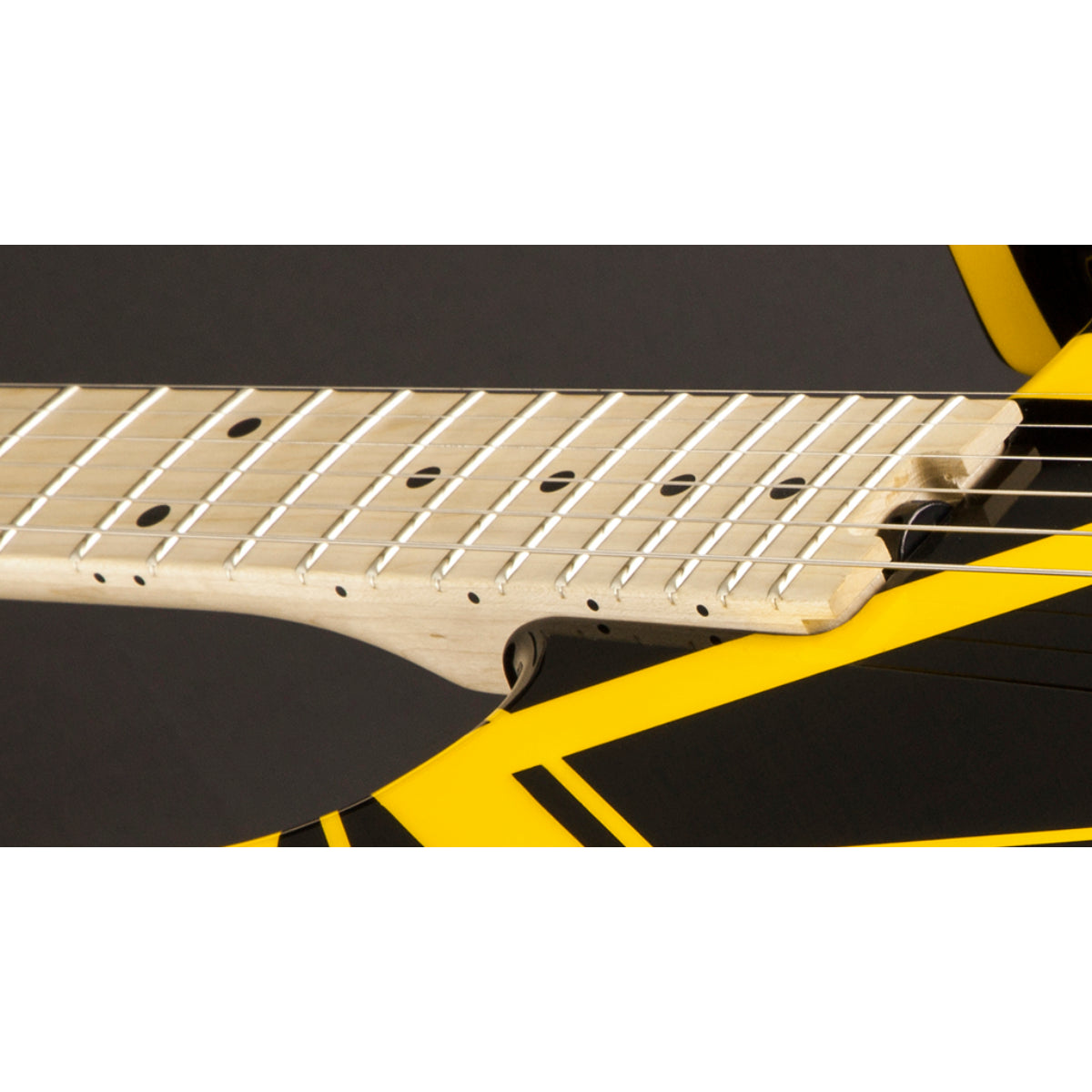 Đàn Guitar Điện EVH Striped Series, Black with Yellow Stripes