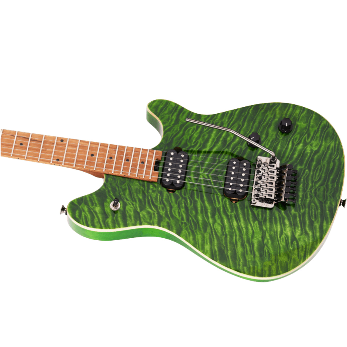 Đàn Guitar Điện EVH Wolfgang WG Standard QM, Baked Maple Fingerboard, Transparent Green