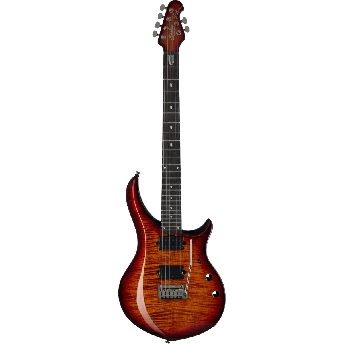 Đàn Guitar Điện Sterling by Music Man Majesty X DiMarzio, Blood Orange Burst Flame Top