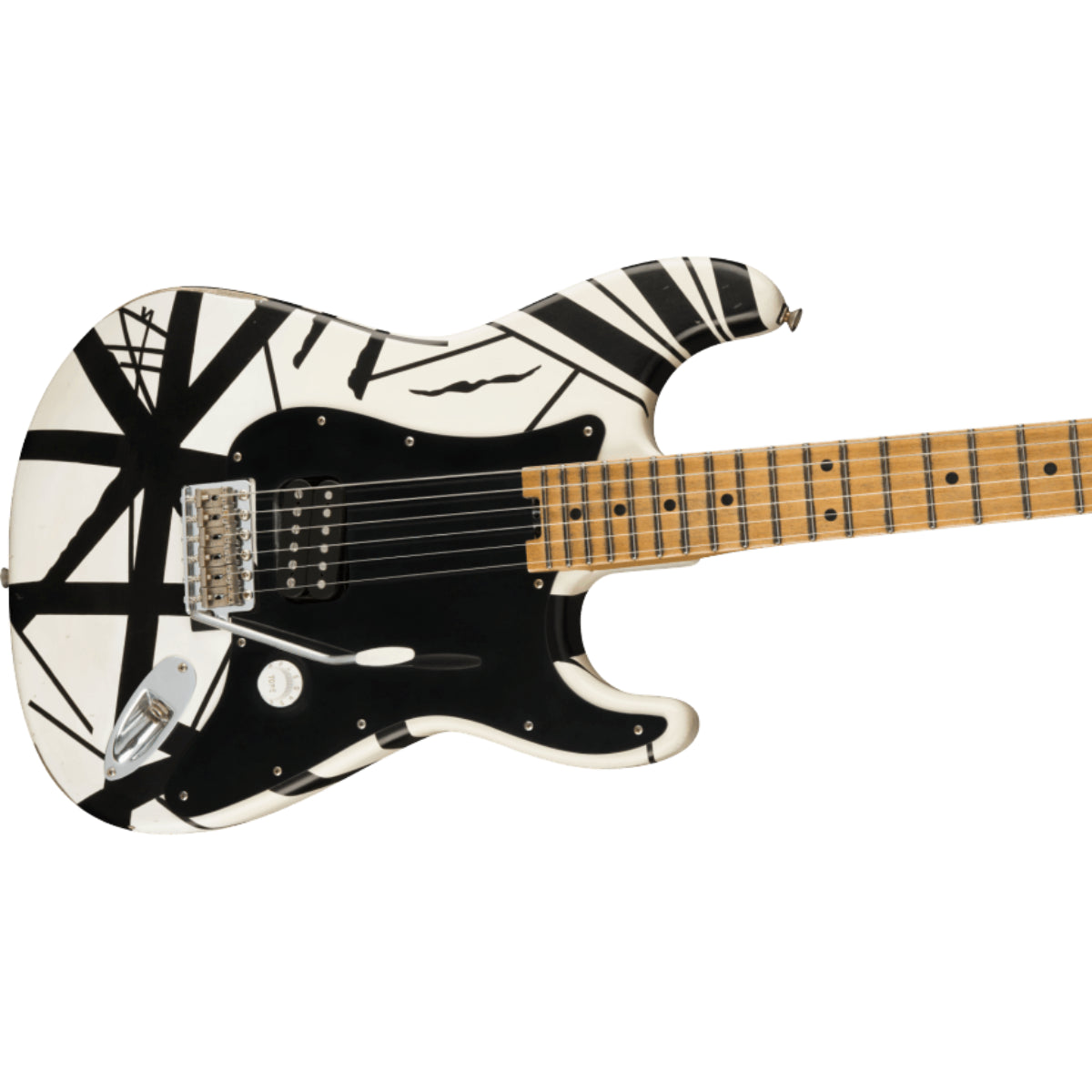Đàn Guitar Điện Striped Series 78 Eruption, White with Black Stripes Relic