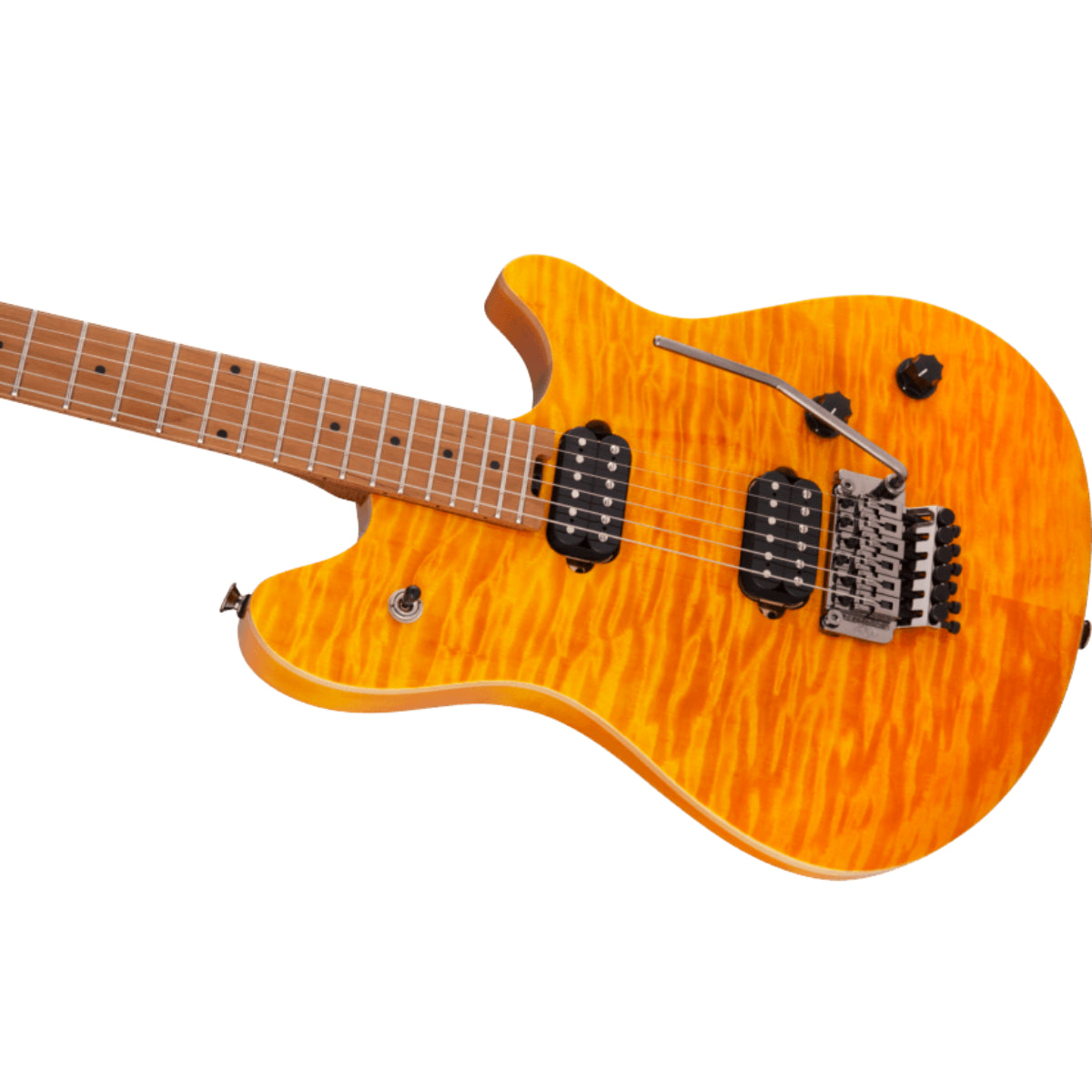 Đàn Guitar Điện EVH Wolfgang WG Standard QM, Baked Maple Fingerboard, Transparent Amber