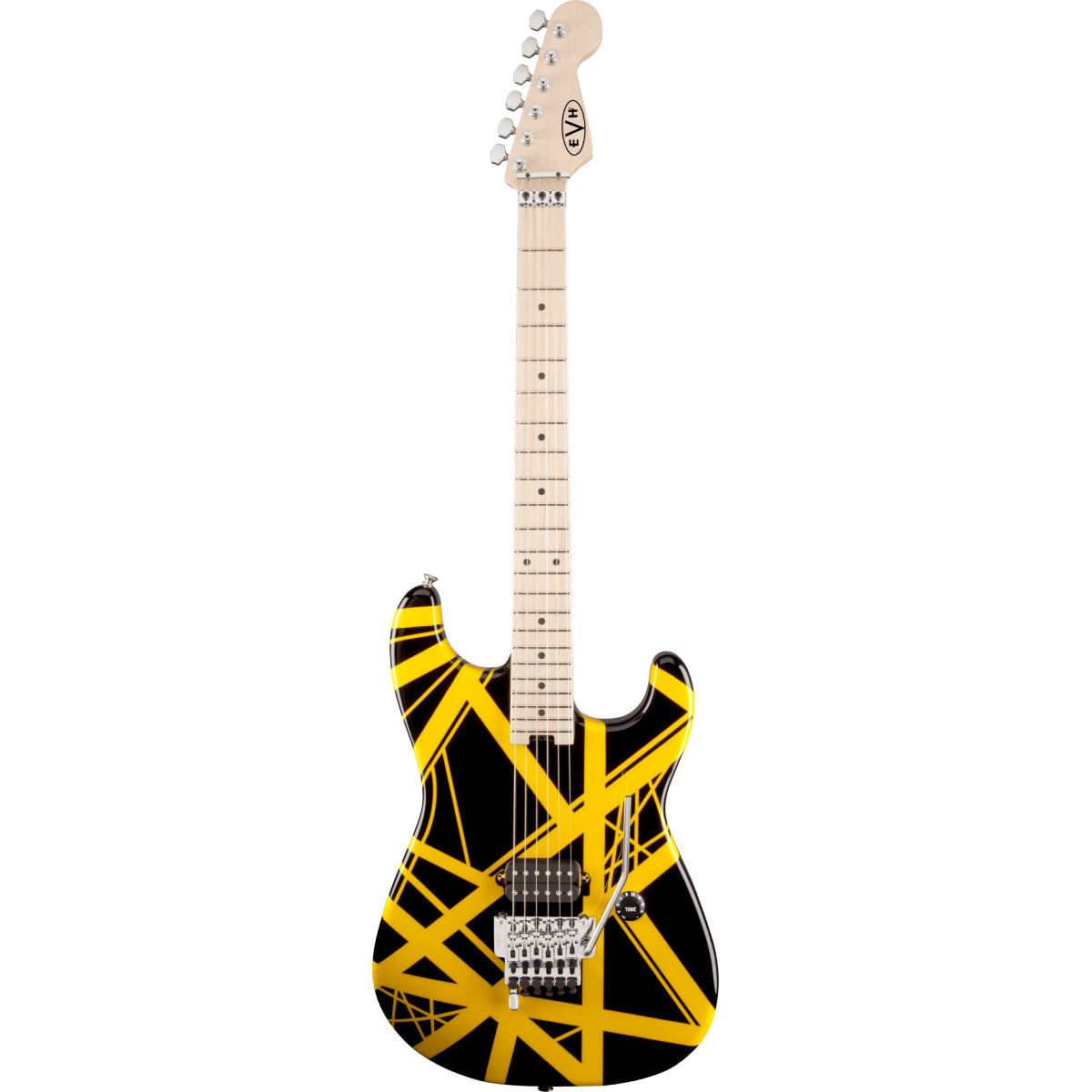 Đàn Guitar Điện EVH Striped Series, Black with Yellow Stripes