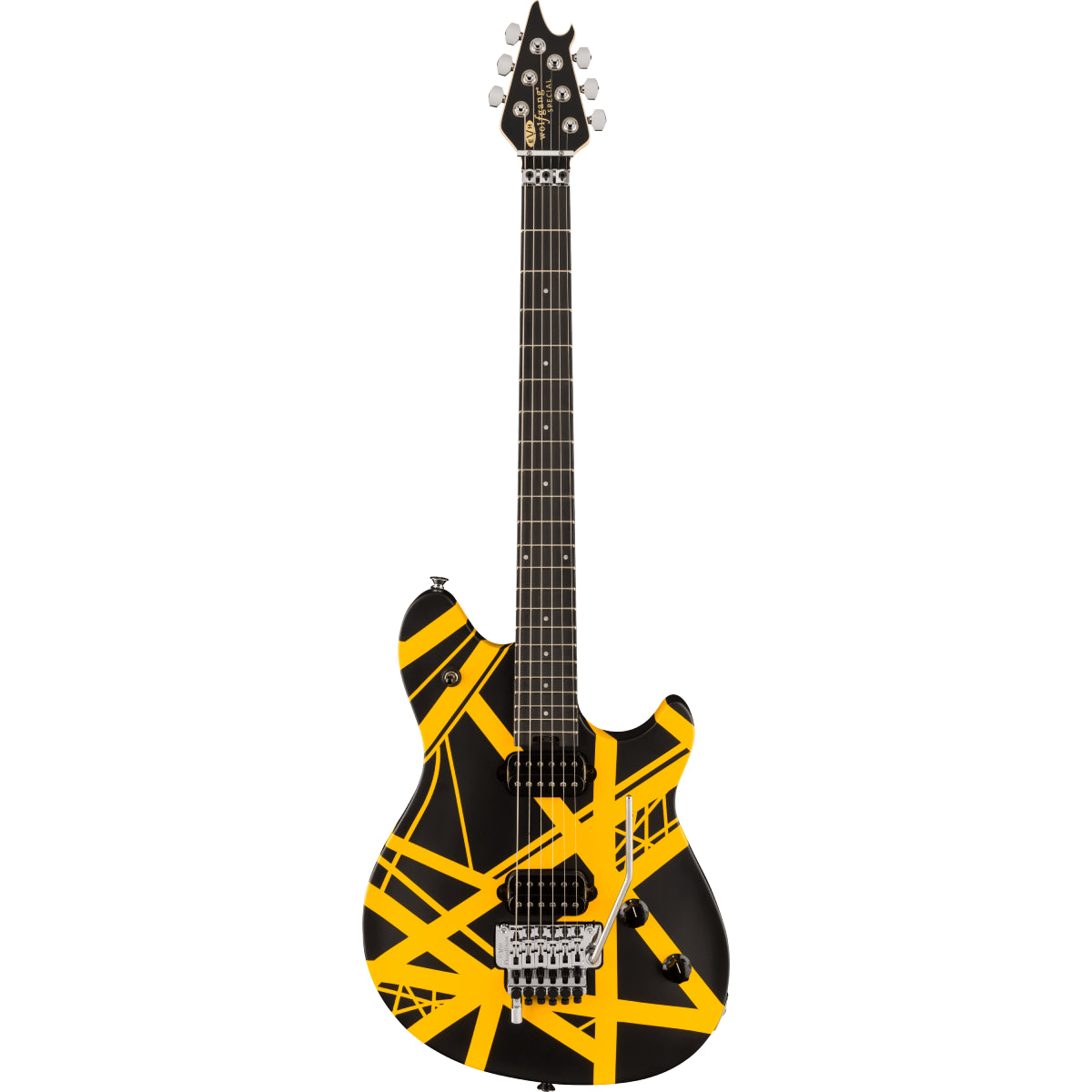 Đàn Guitar Điện EVH Wolfgang Special Striped, Black and Yellow